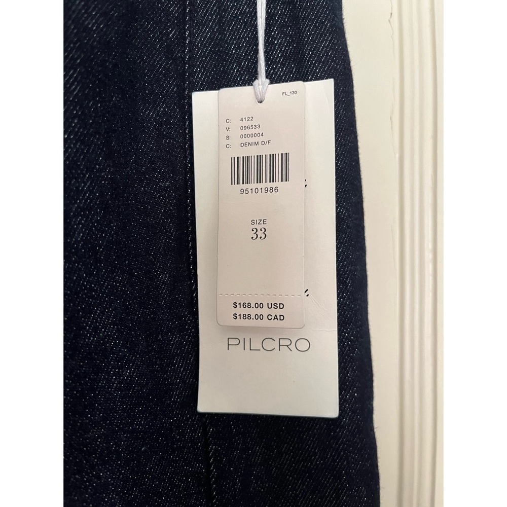 NWT The Adi Mid-Rise Frayed Relaxed Flare Pants by Pilcro: Sparkle Edition - Picture 4 of 9